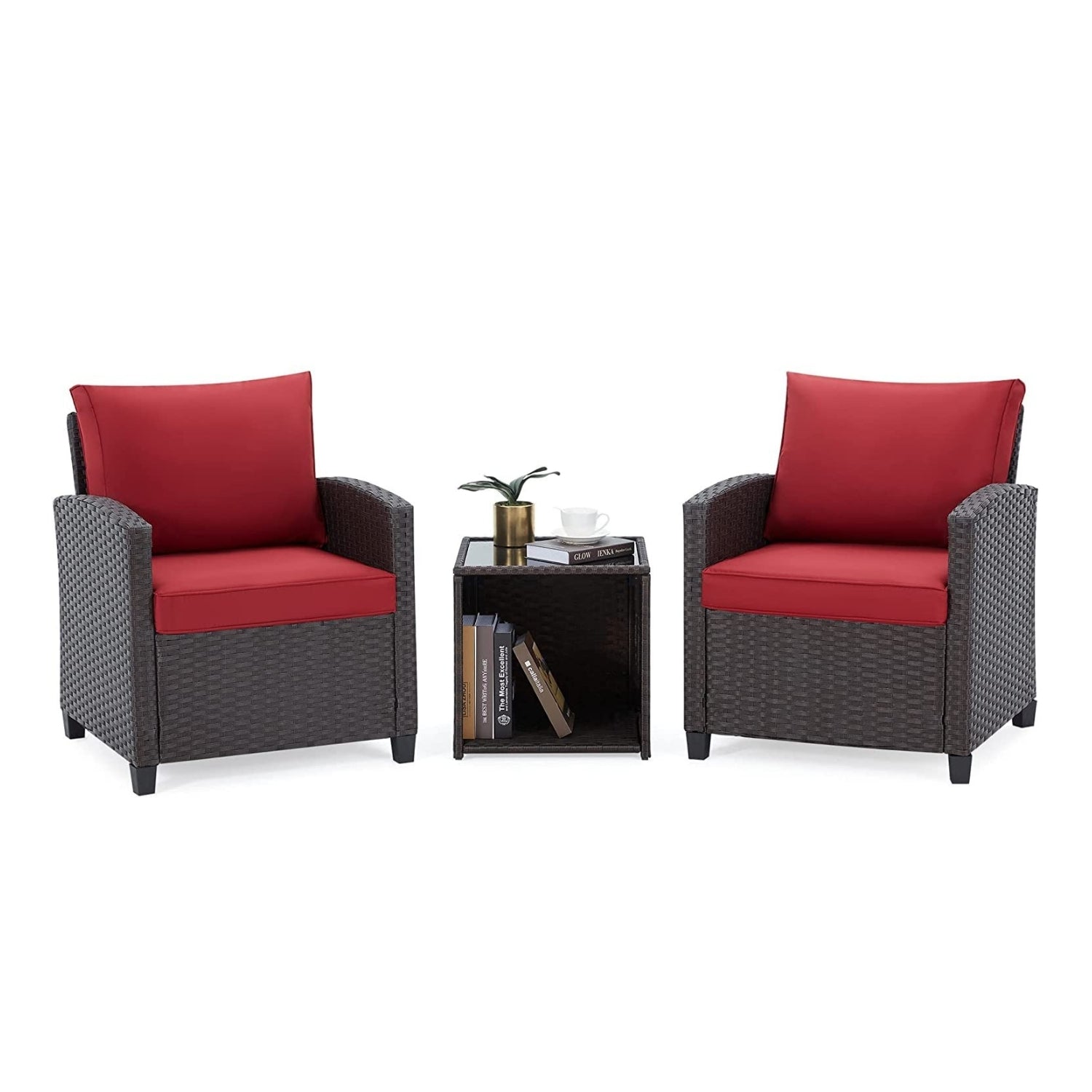 3-Piece Outdoor Rattan Wicker Patio Set