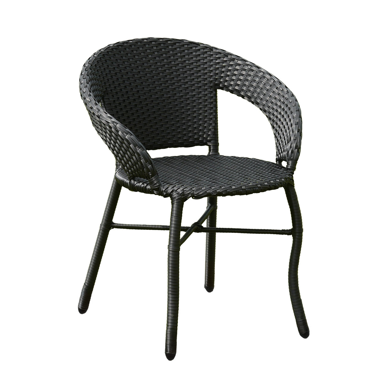 Outdoor Wicker 5-Piece Patio Set with Outdoor Umbrella