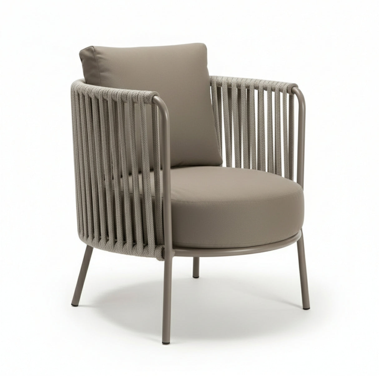 2-Piece Outdoor Rope Sofa Chairs (Grey)