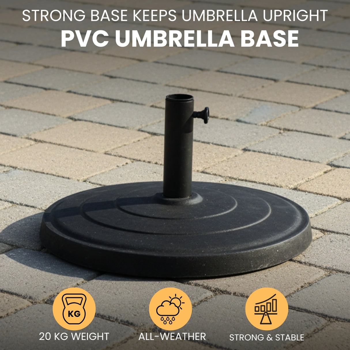 9ft Beige Color Outdoor Patio Umbrella with Centre Pole