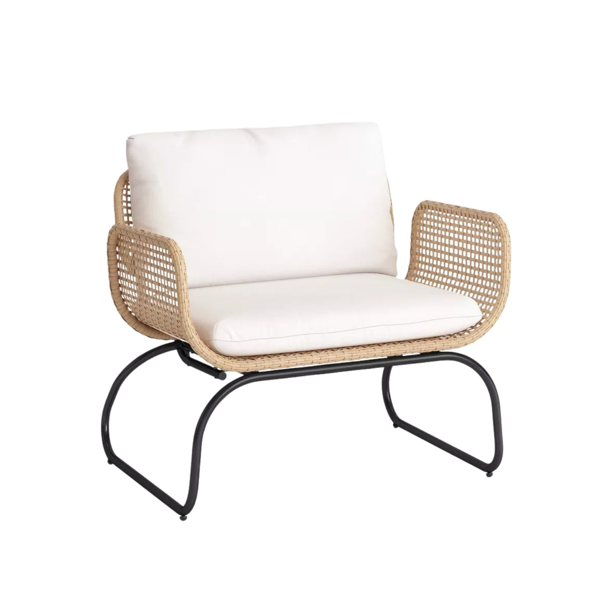 Outdoor Wicker 4-Piece Patio Set With Footrest