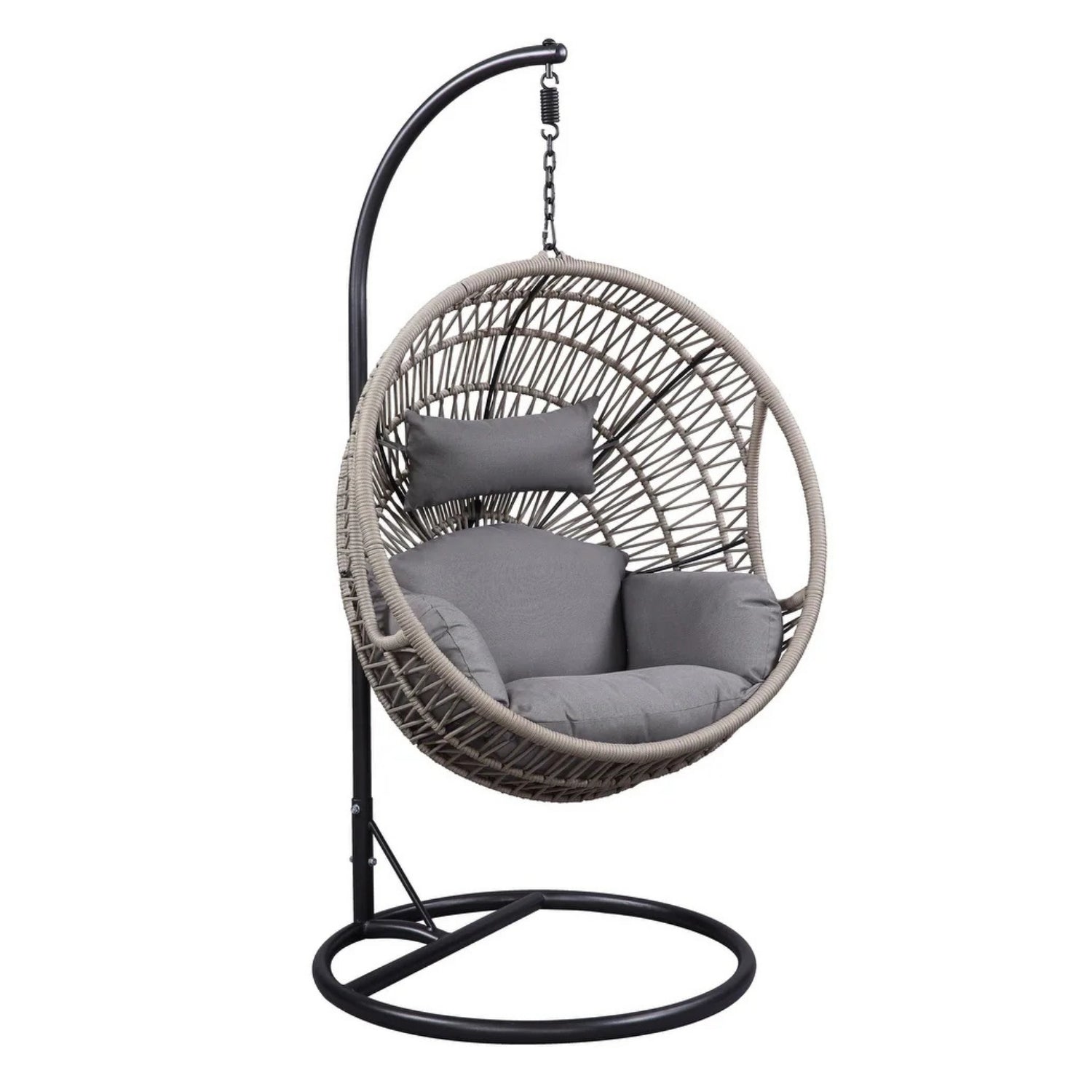 Netted Rope Swing Chair (Grey)
