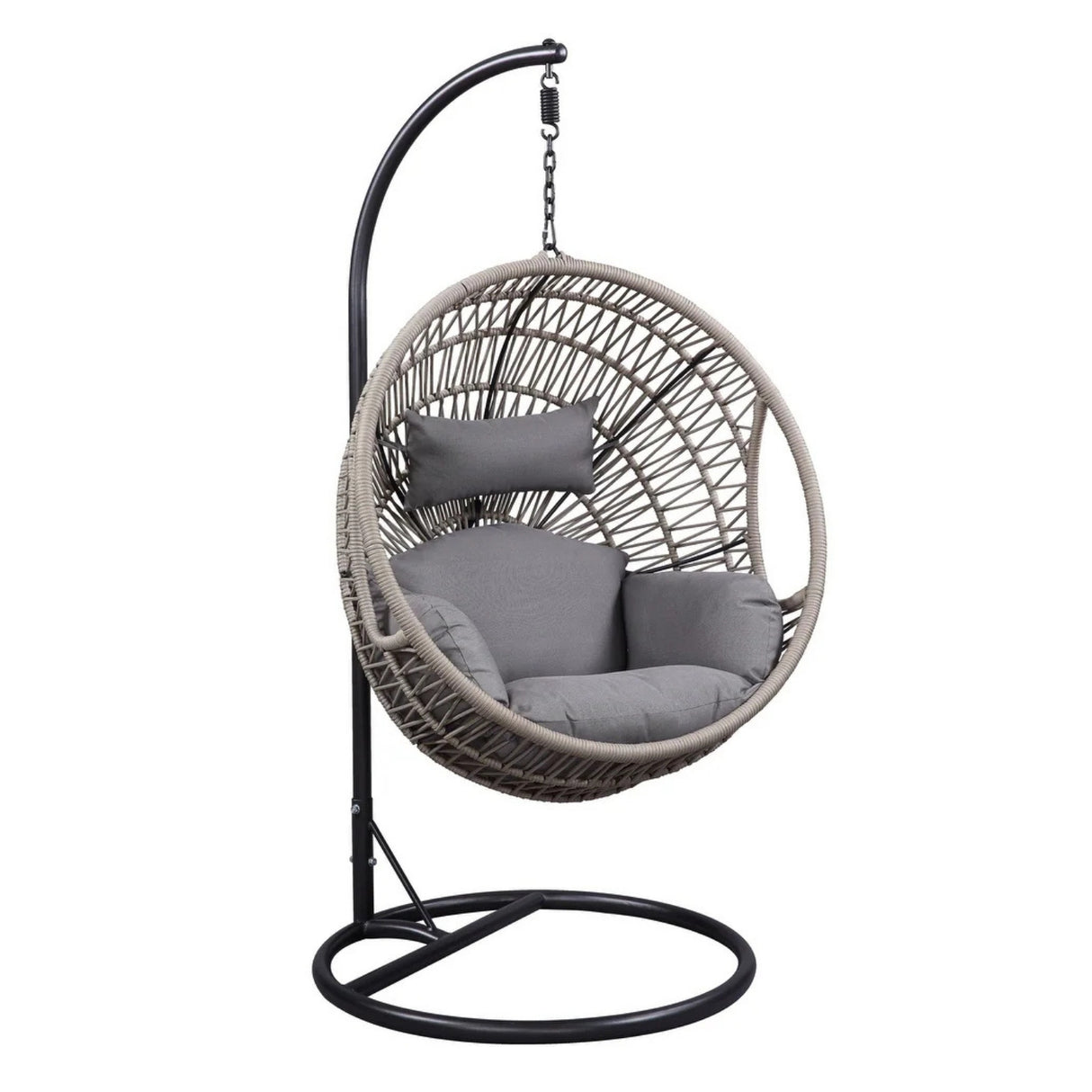 Netted Rope Swing Chair (Grey)