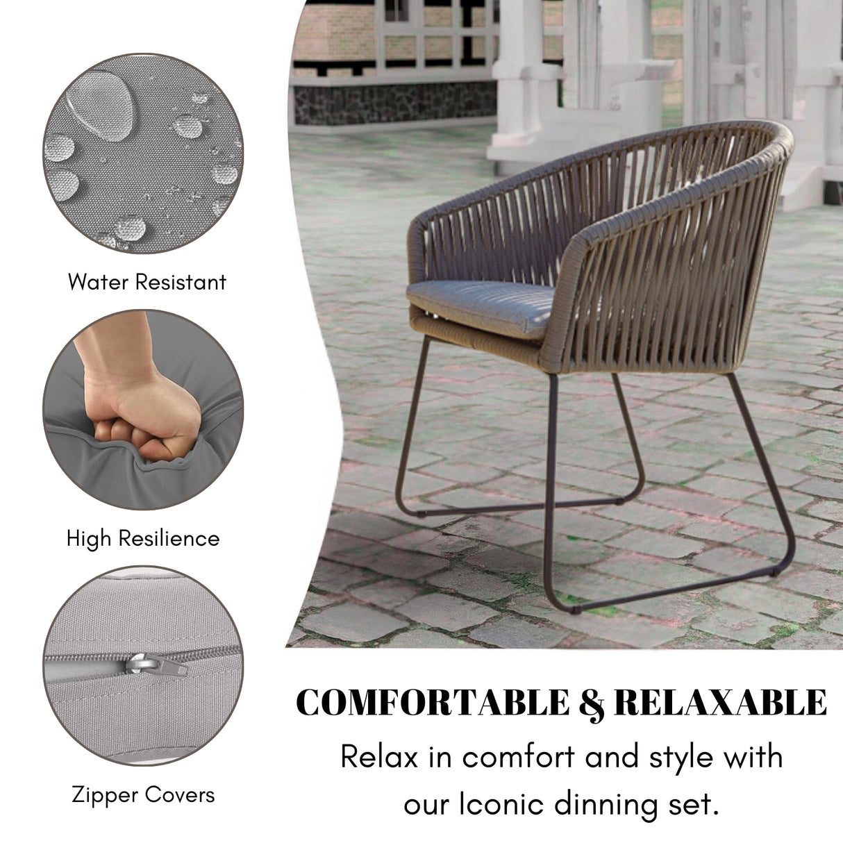 5-Piece Outdoor Patio Dining Set