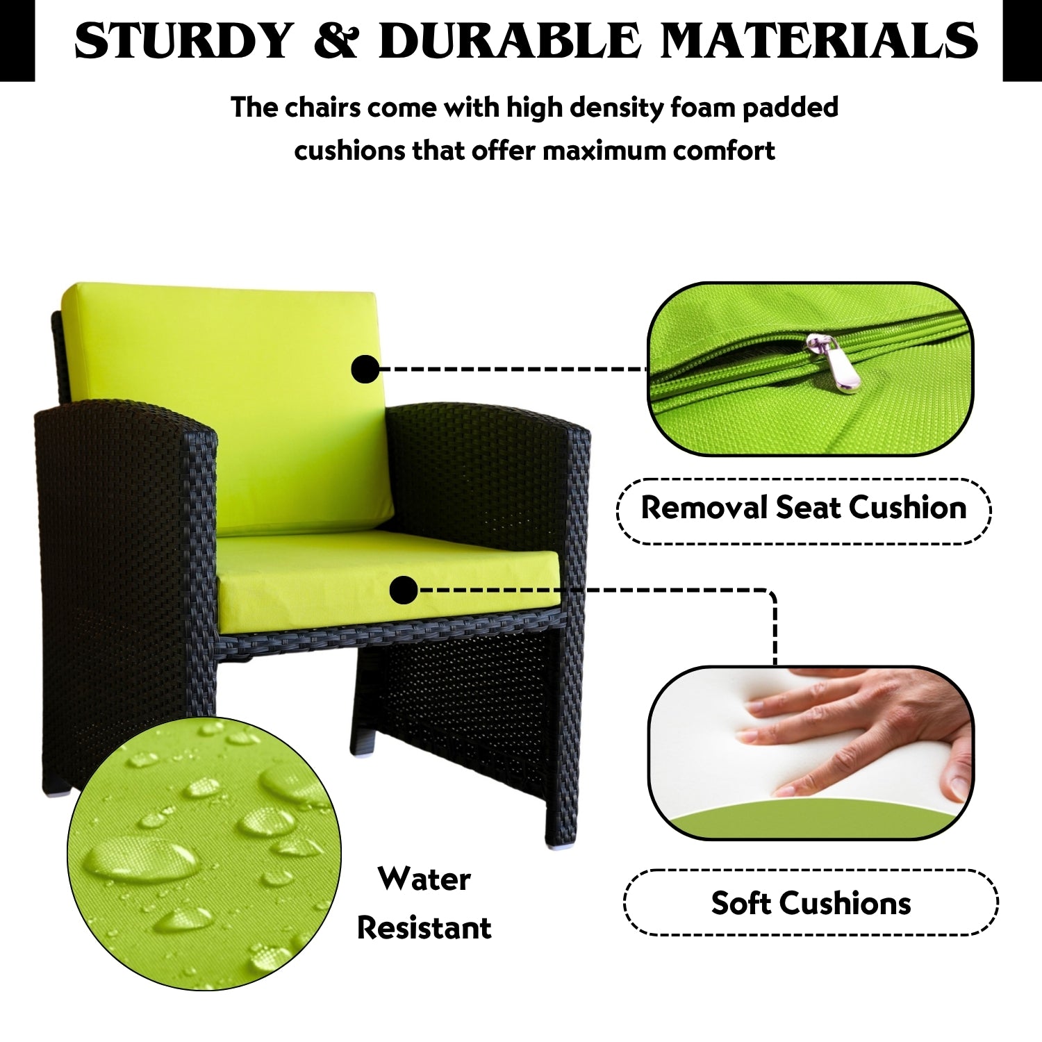 Outdoor 5 Piece Patio Wicker All Weather Sectional Furniture Set