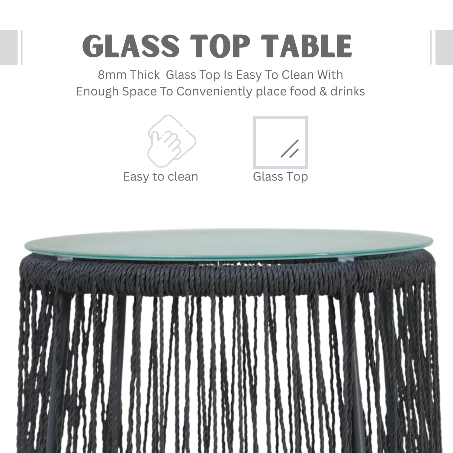 Outdoor Patio Garden 3 Piece All Weather Resistant Furniture Set