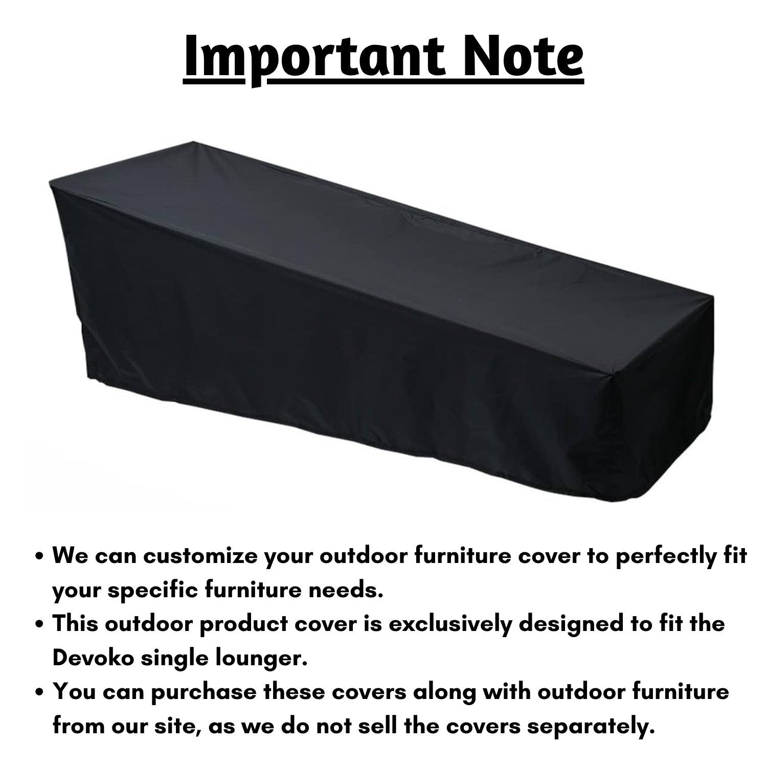 Outdoor Single Lounger Cover
