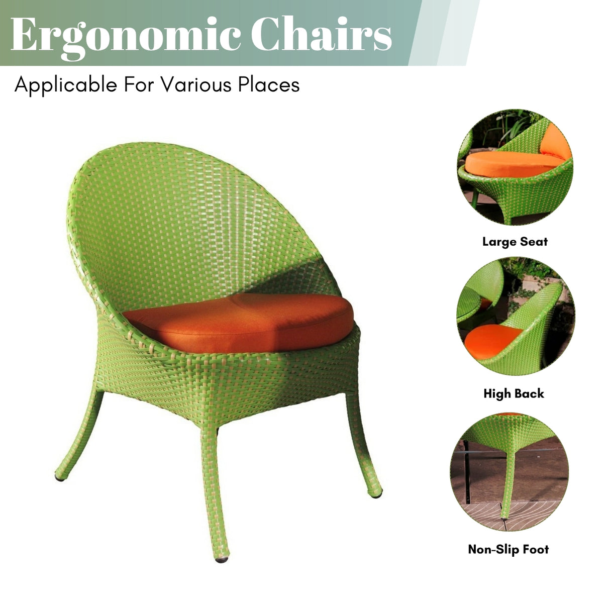 Outdoor All-Weather Resistant Rattan Wicker 5-Piece Dining Set