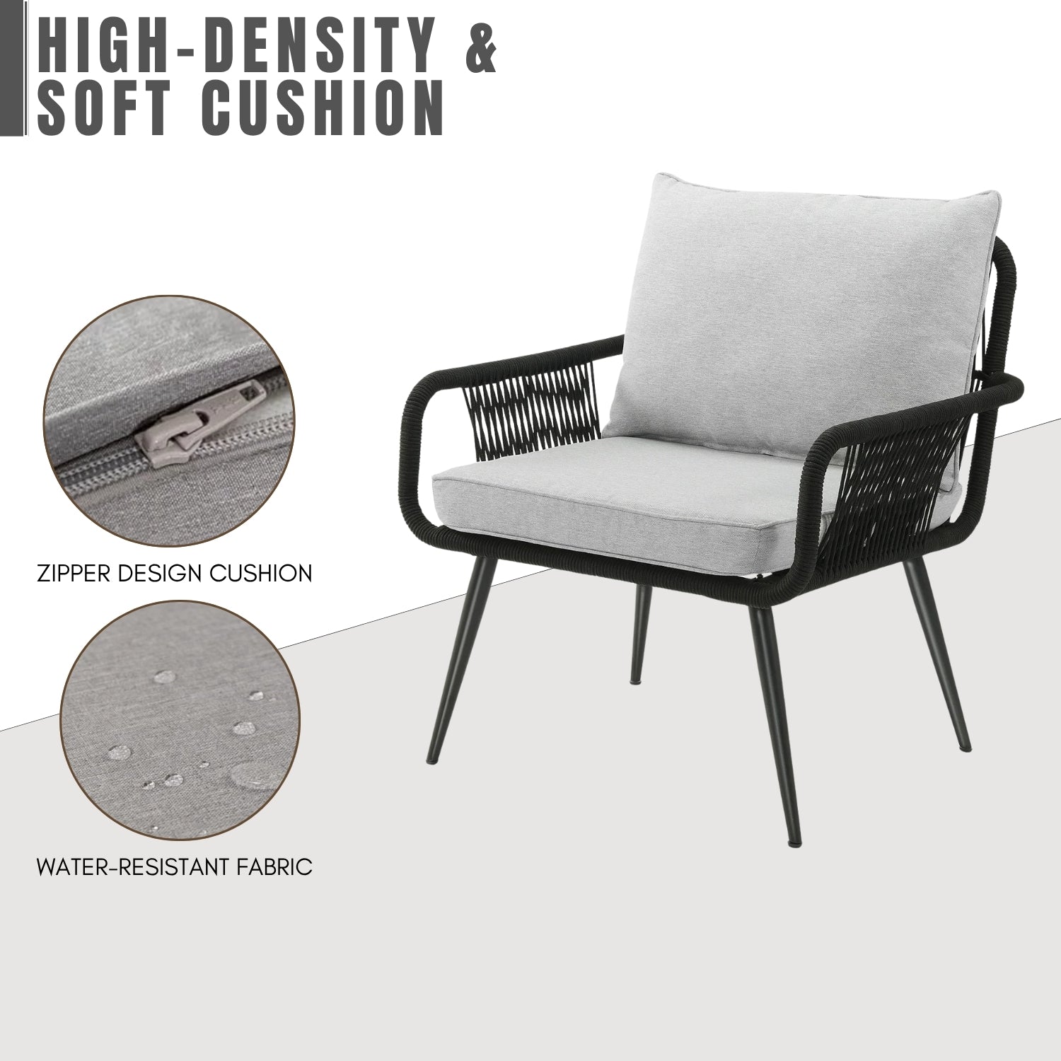 3-Piece Rope Patio Set - Perfect for Outdoor Entertaining