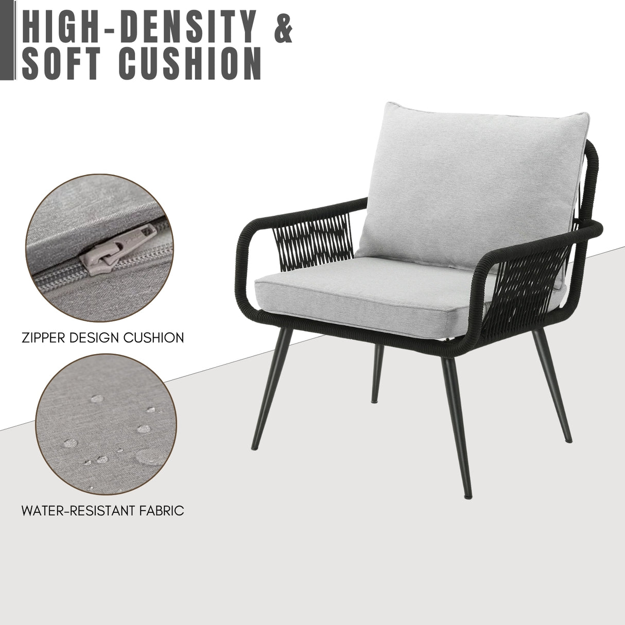 3-Piece Rope Patio Set - Perfect for Outdoor Entertaining