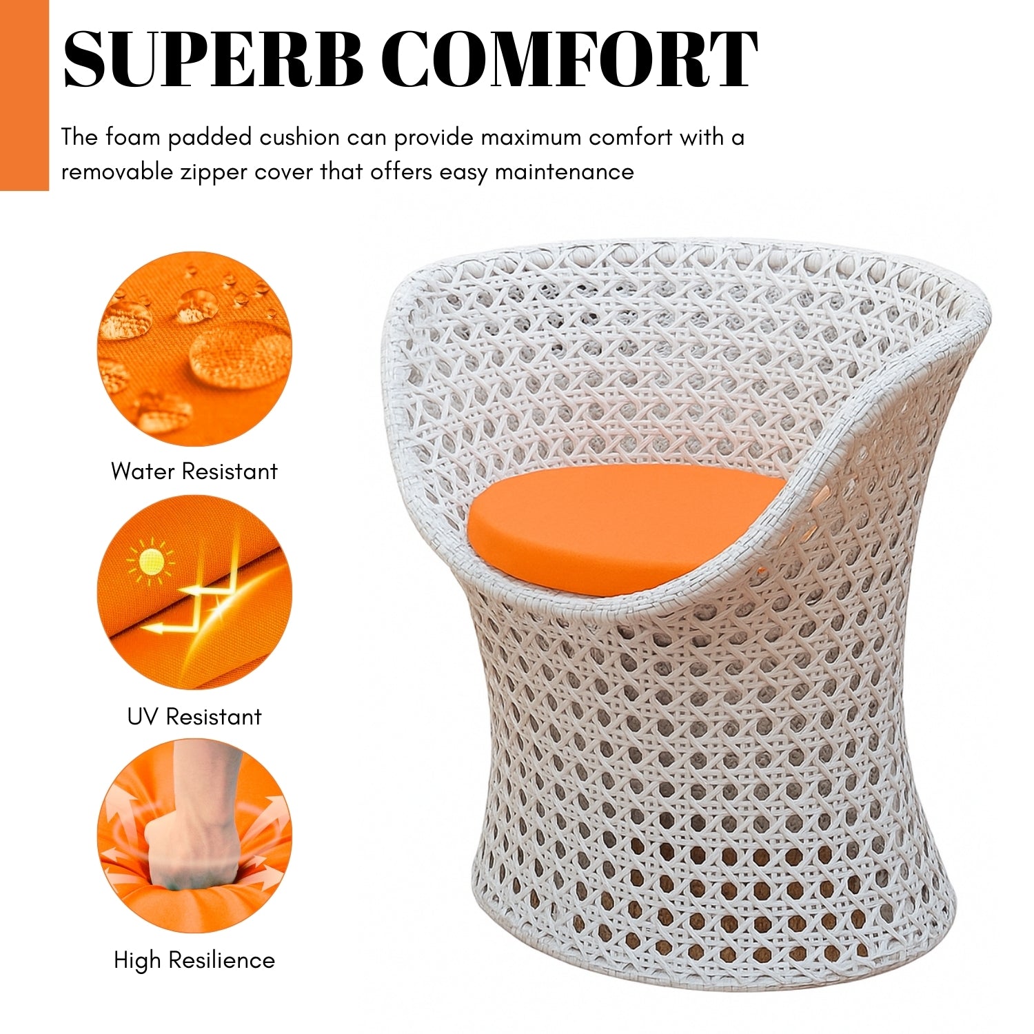 3-Piece Outdoor Rattan Wicker Conversation Set