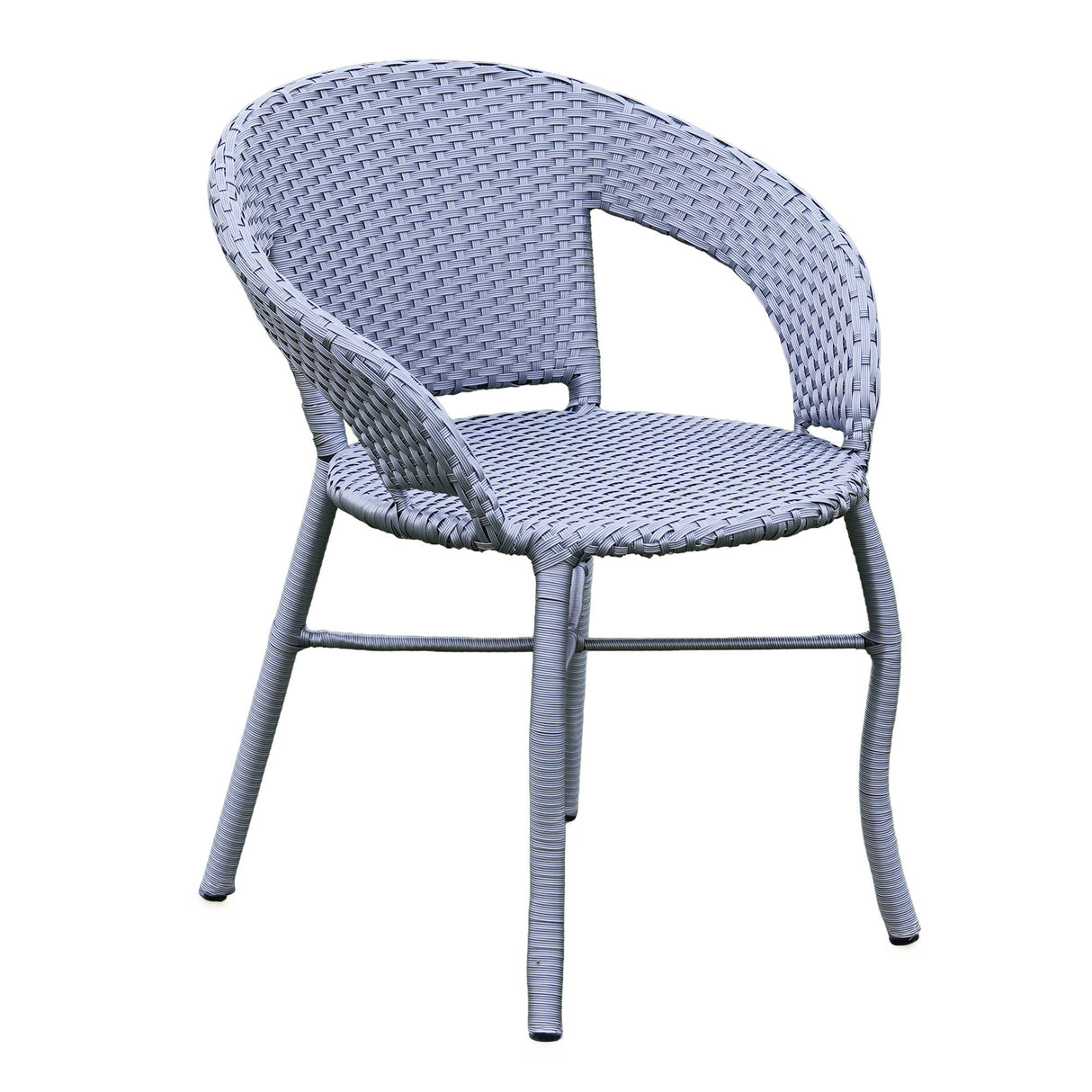 Outdoor Wicker 5-Piece Patio Set with Outdoor Umbrella