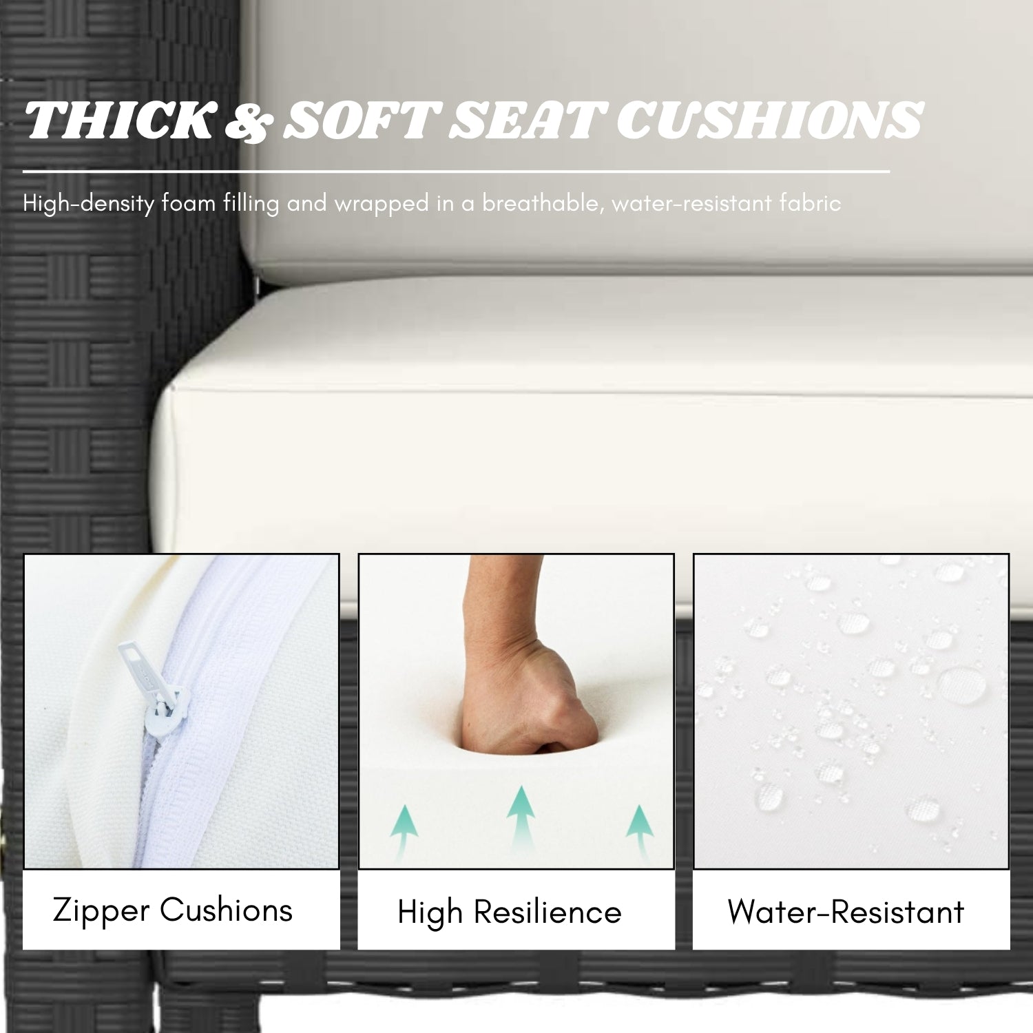 7-Piece Outdoor Rattan Wicker Bar Set with Glass Top Table