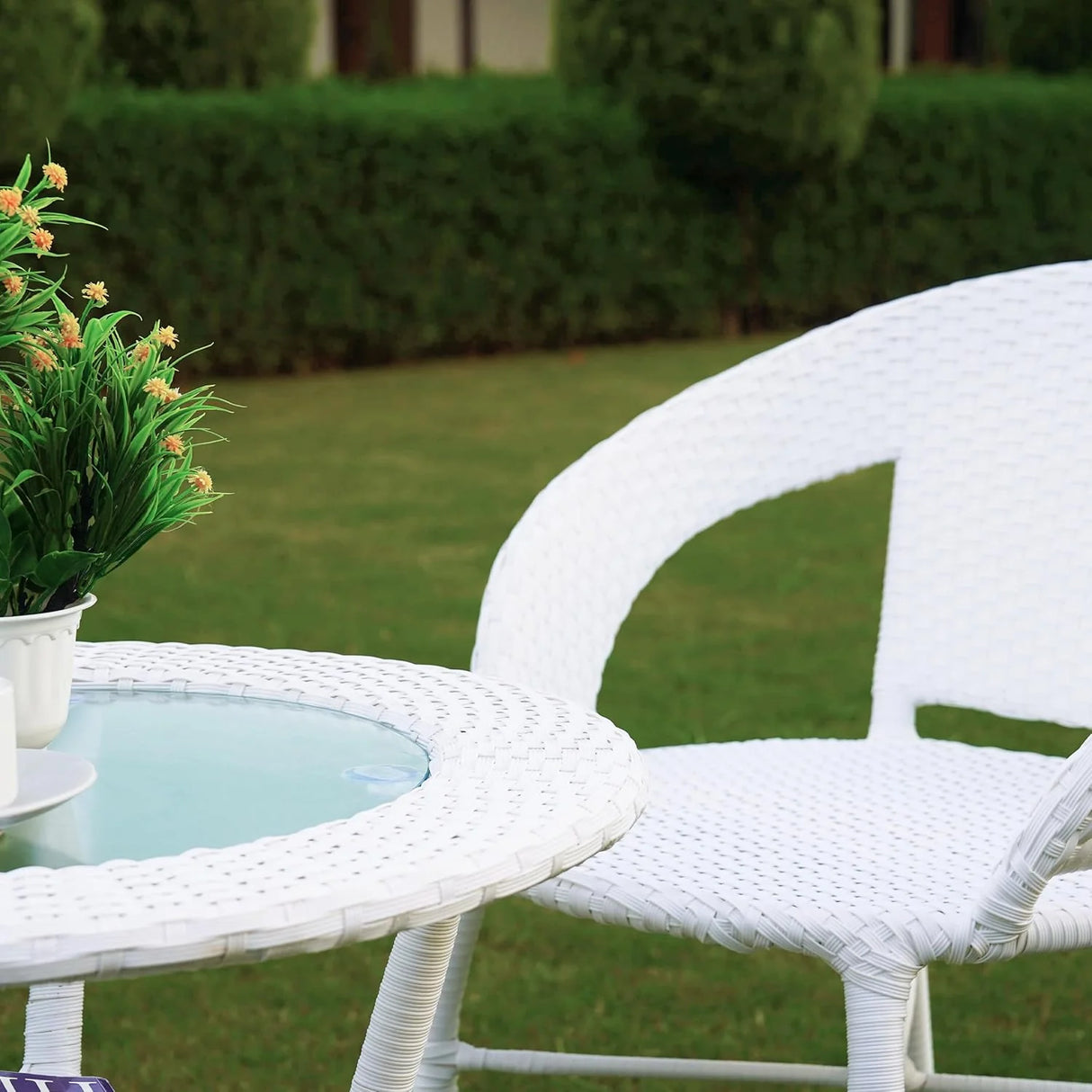 5-Piece Outdoor Rattan Wicker Patio Bistro Set