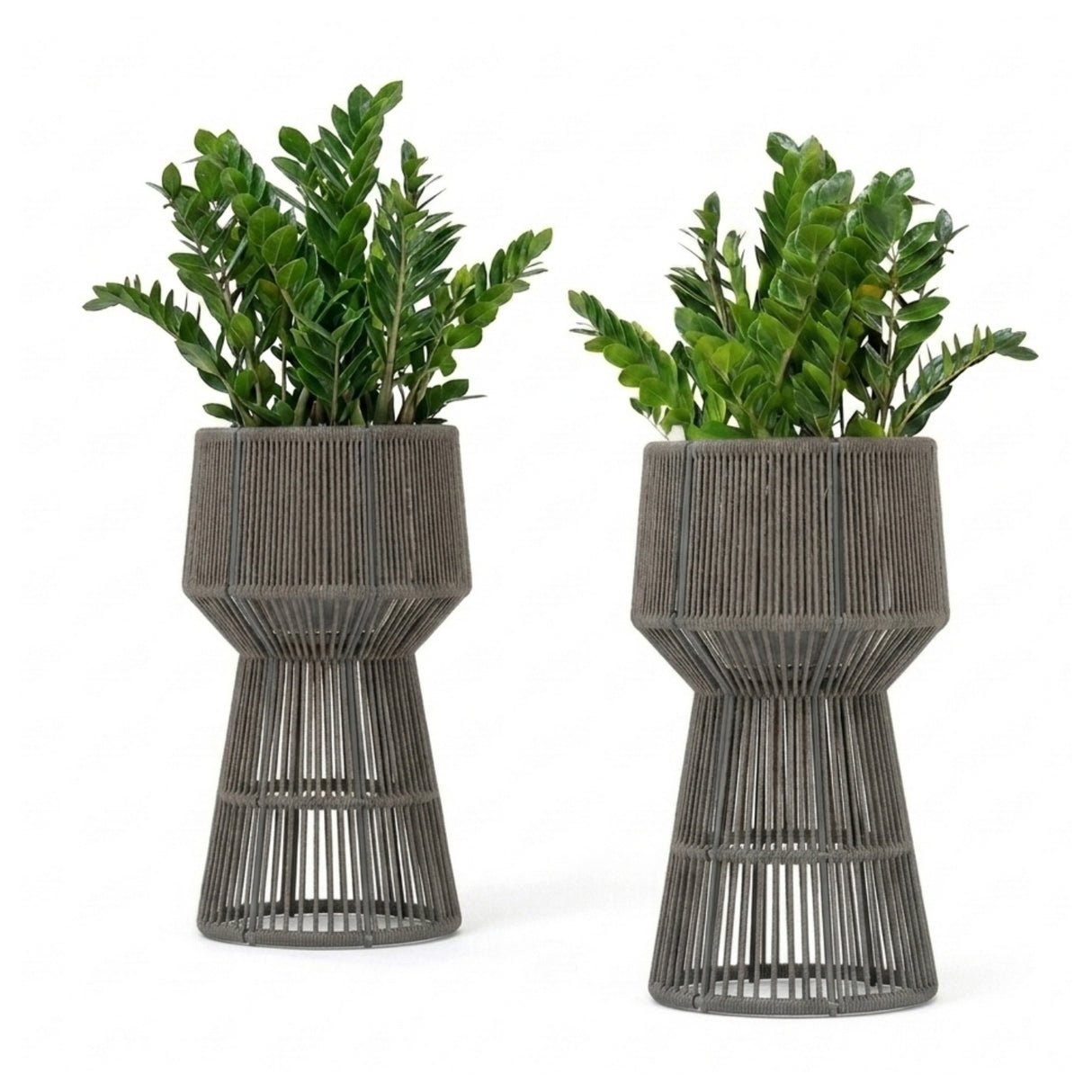 Devoko Outdoor Rope Planter Stand Set (Grey)