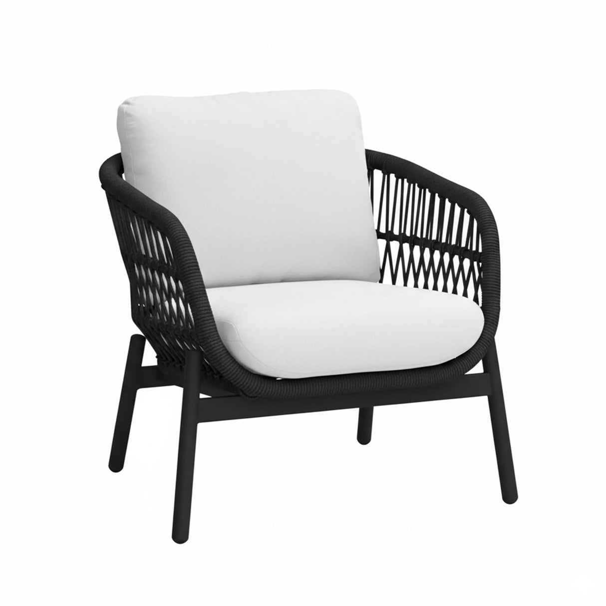 Outdoor 4 Seater Rope Conversation Sofa Set