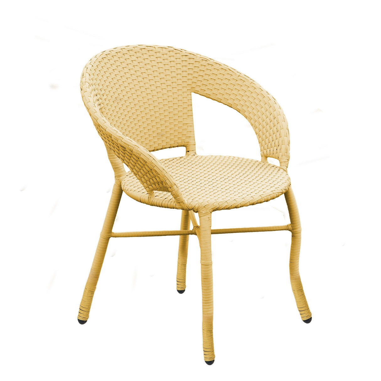 Outdoor Wicker 5-Piece Patio Set with Outdoor Umbrella
