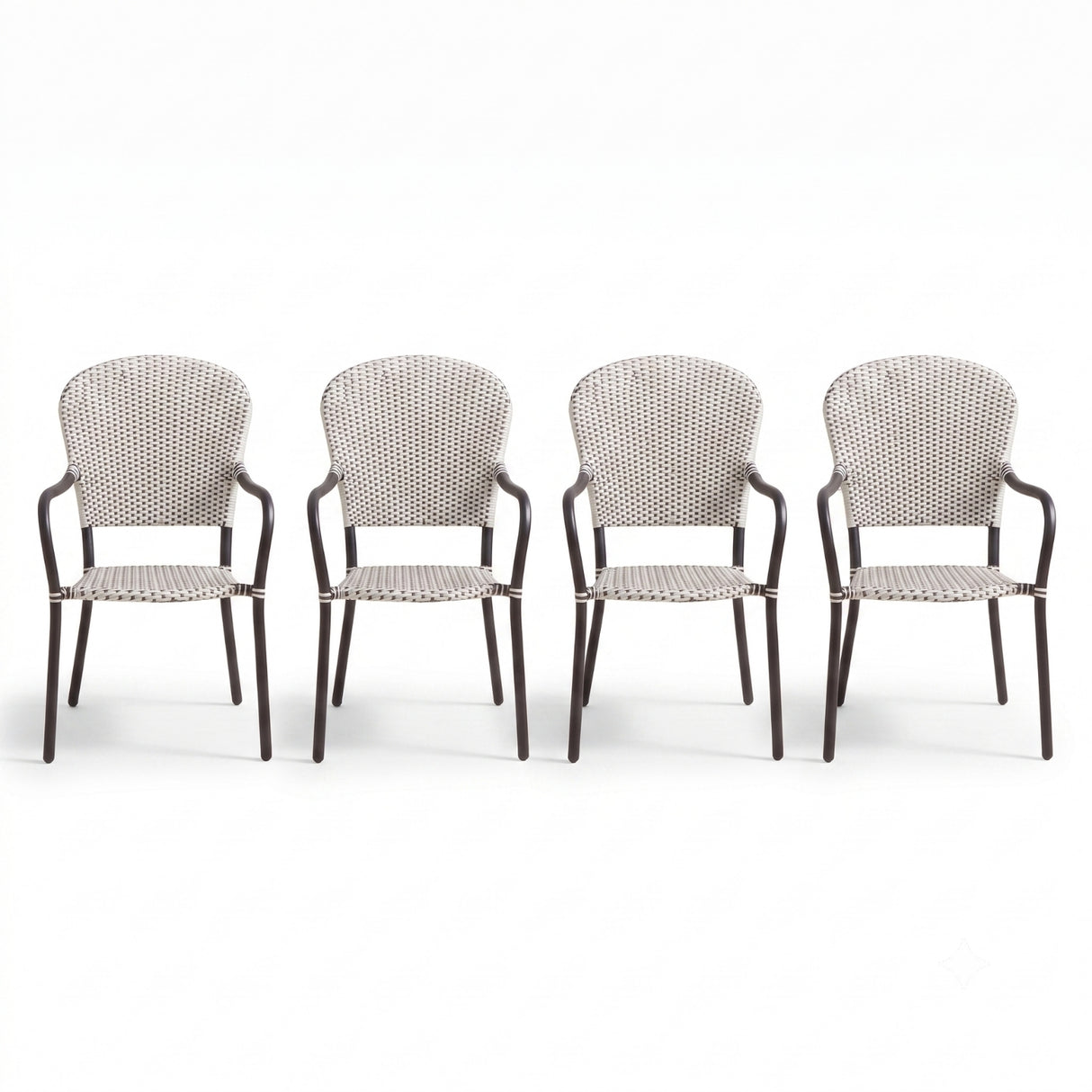 4-Piece Outdoor Rattan Wicker Patio Chairs