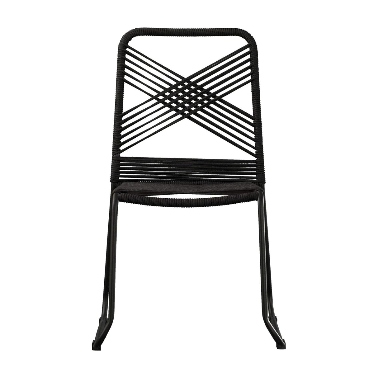Outdoor Black Rope Chairs