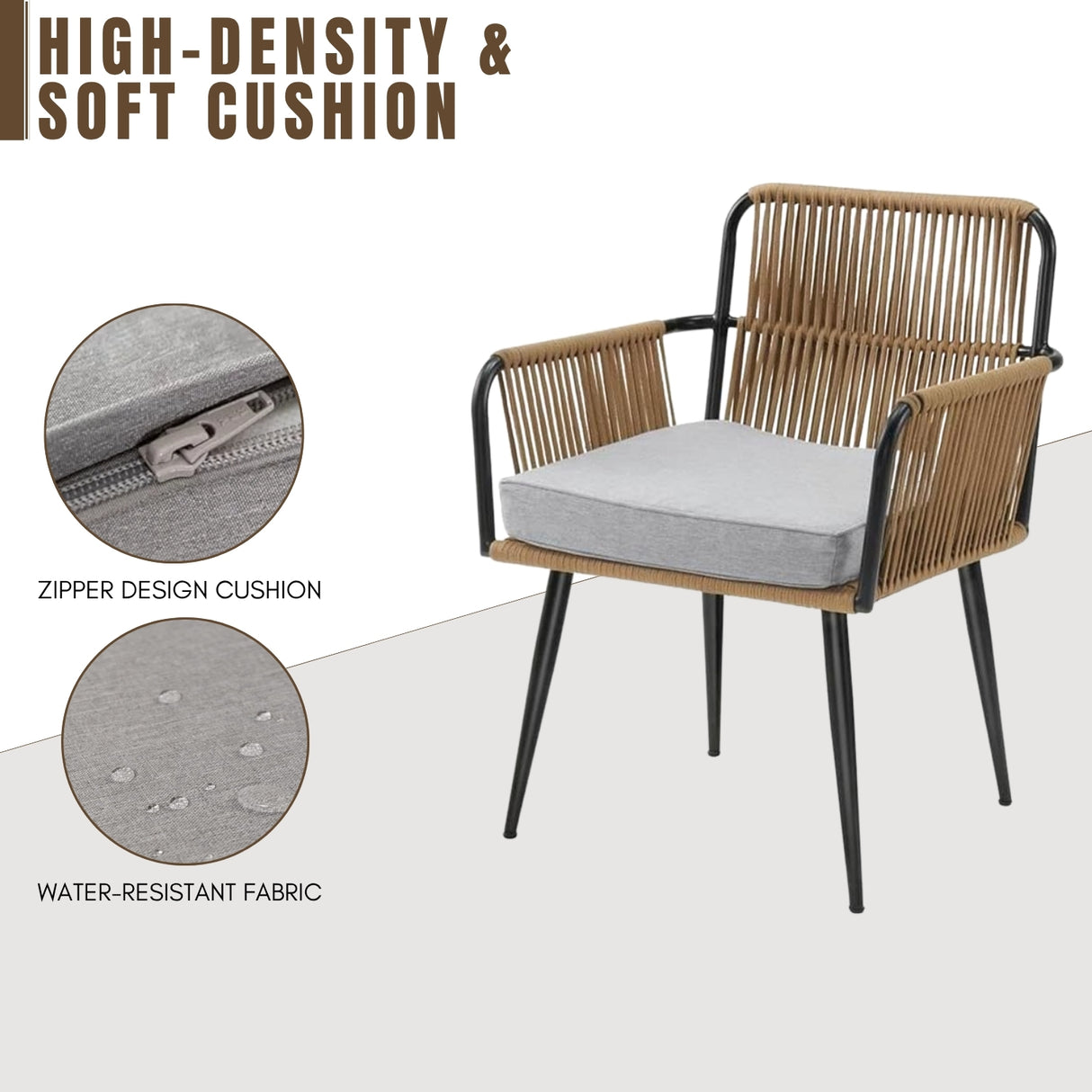 3-Piece Rope Patio Set - Perfect for Outdoor Entertaining