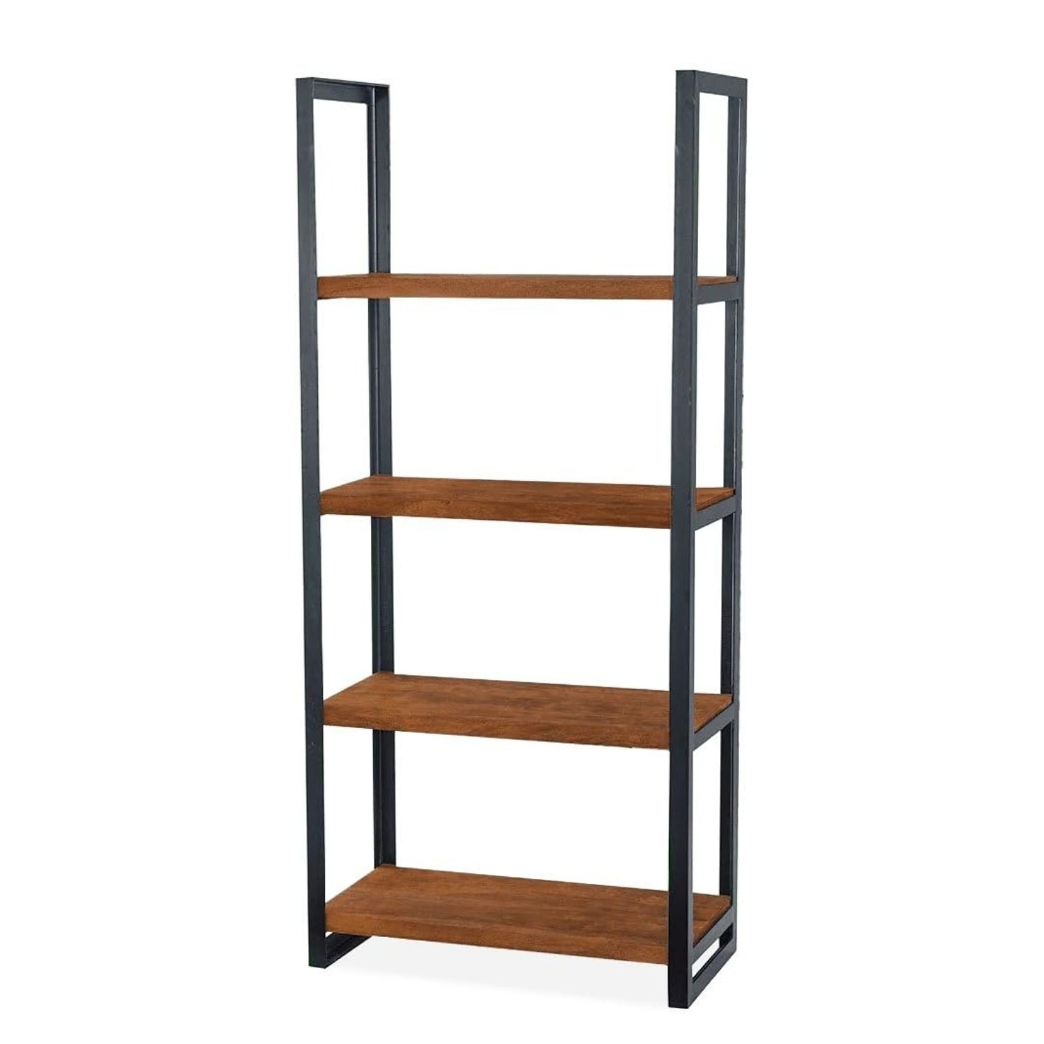 Solid Sheesham Wood 4 Tier Tall Standing Corner Open Bookcase