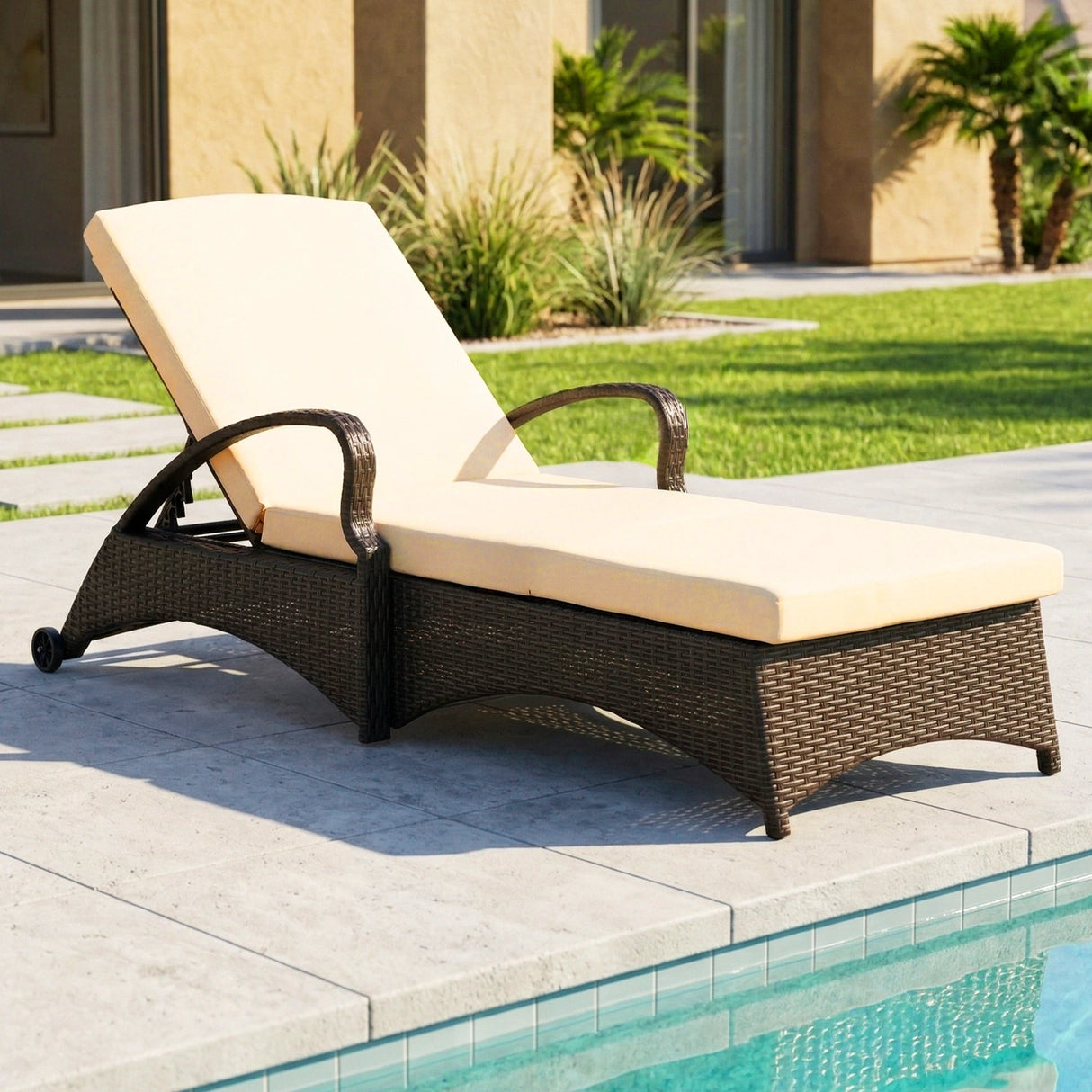 Outdoor All-Weather Wicker Lounger