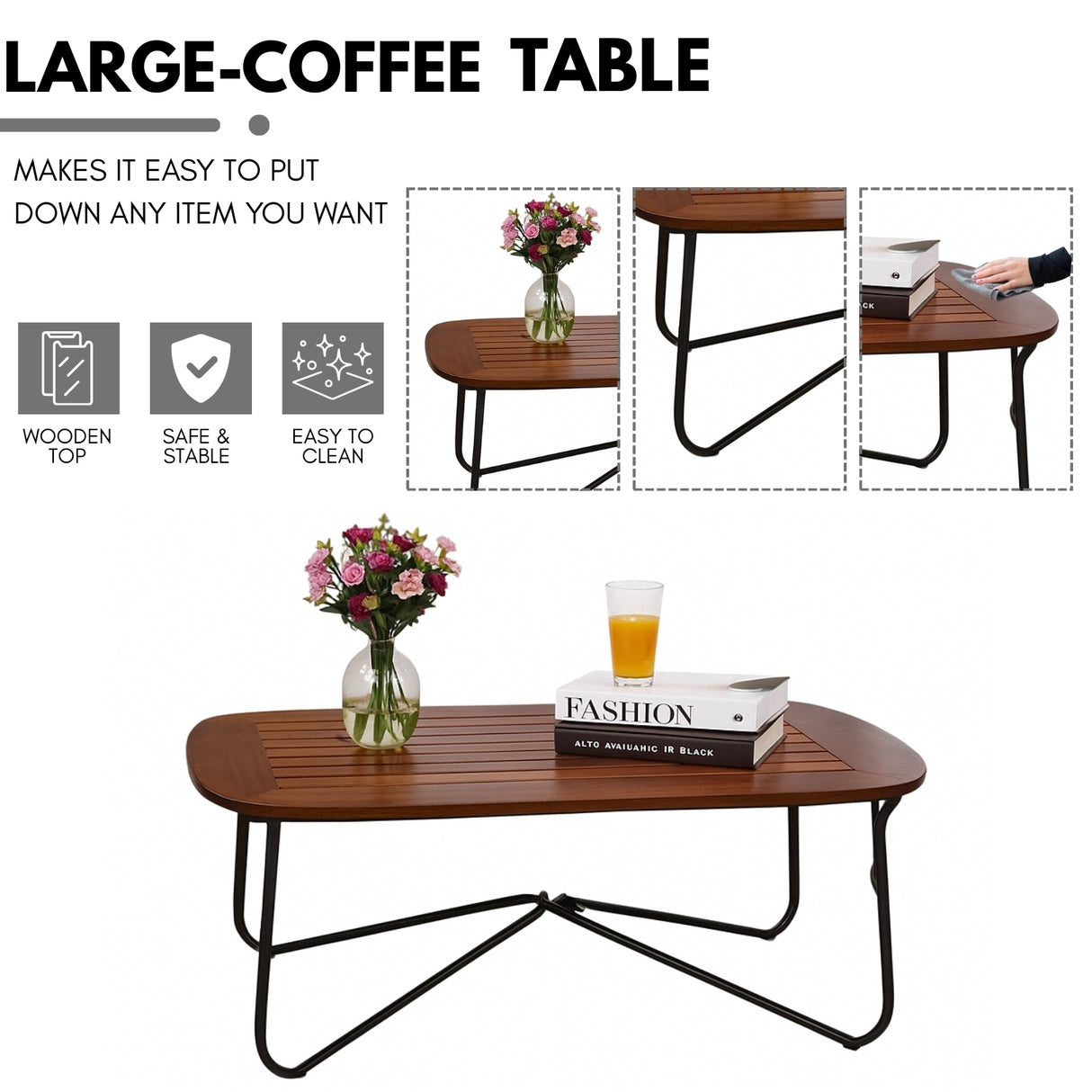 Outdoor Grey Rope 4-Piece Sofa Set With Wooden Top Table