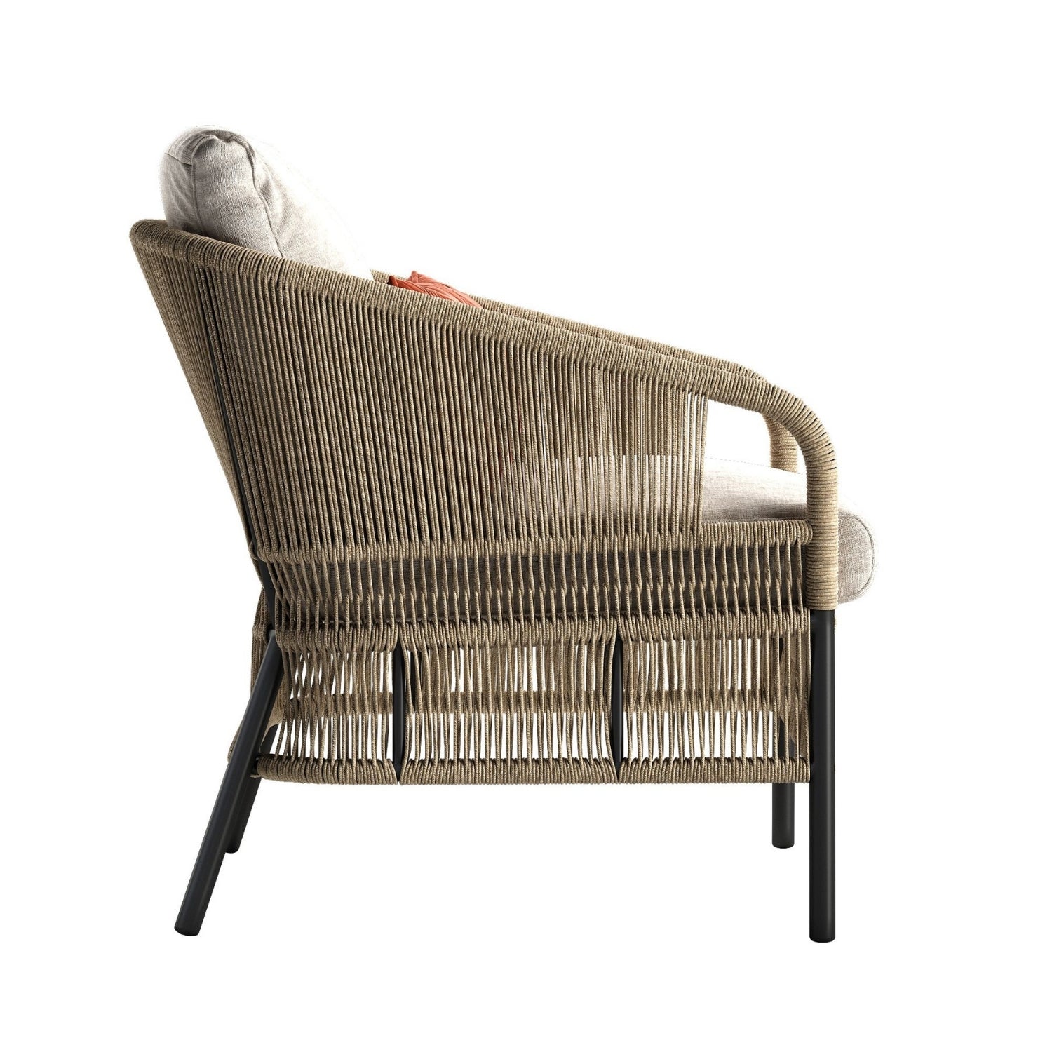 2-Piece Outdoor Rope Single Seater Sofa