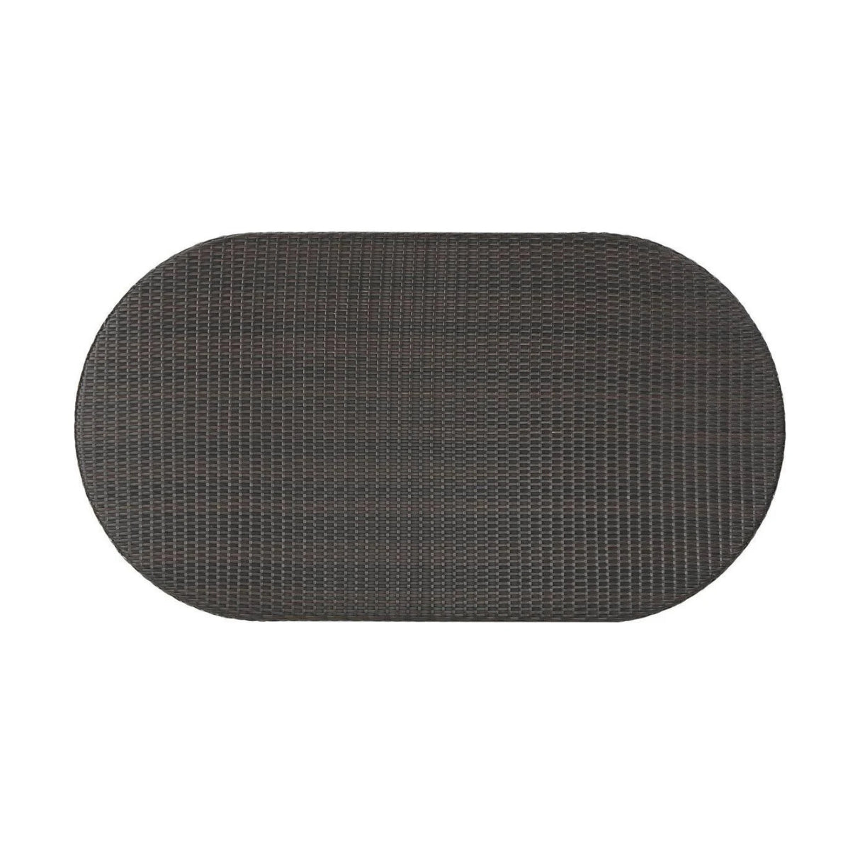 Outdoor All-Weather Rattan Wicker Round Coffee Table (Dark Brown)