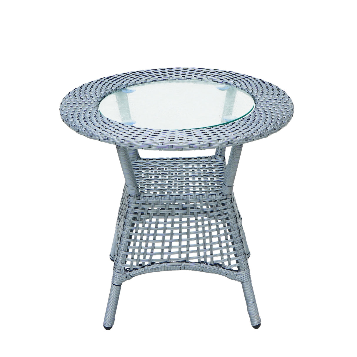 Outdoor Wicker 5-Piece Patio Set with Outdoor Umbrella