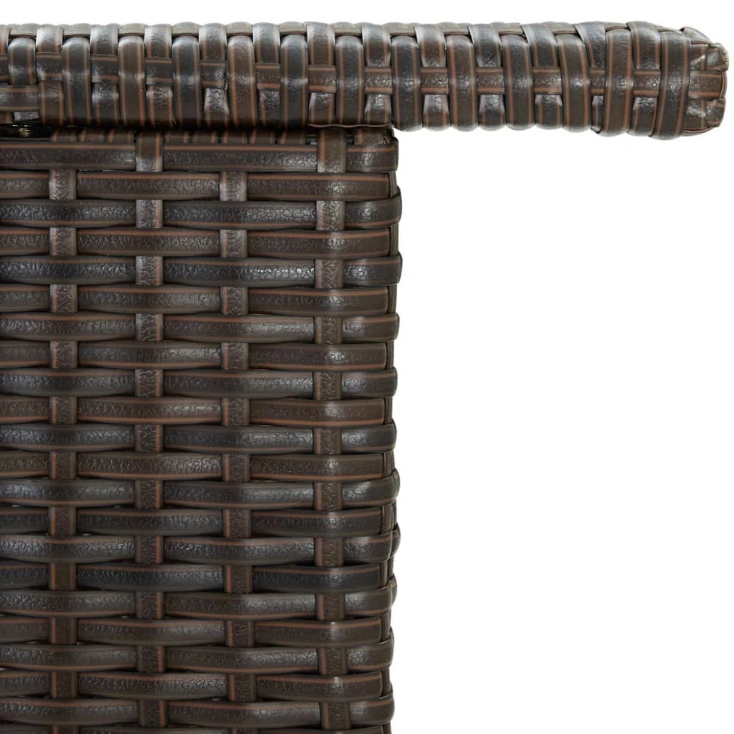 Outdoor Rattan Wicker Bar Table With a High-Top Design & Integrated Storage Shelf