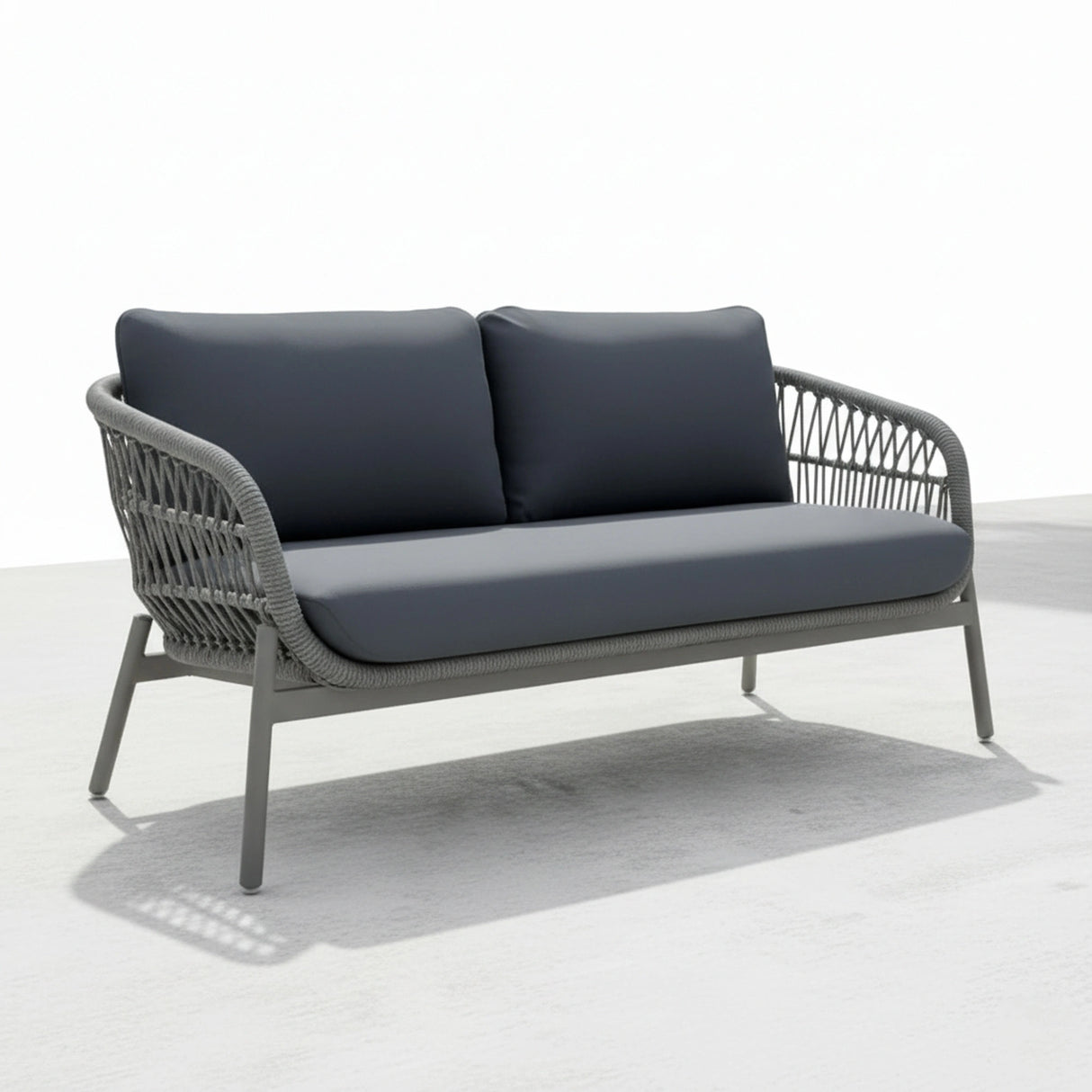 Outdoor 4 Seater Rope Conversation Sofa Set