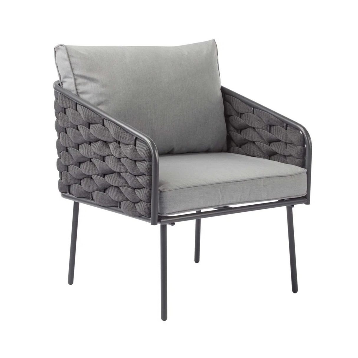 Outdoor Rope Sofa Set With Glass Top Table