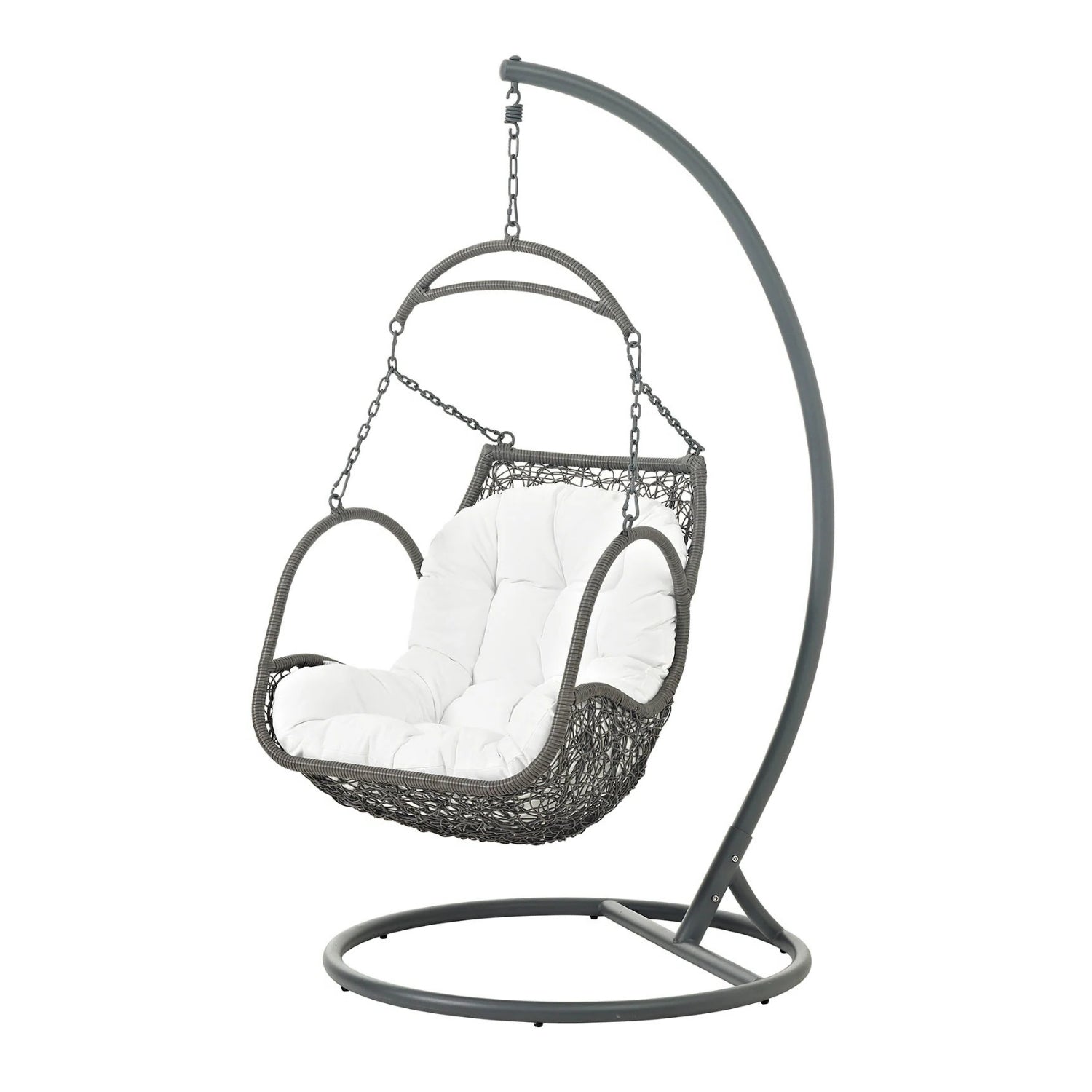 Outdoor Rattan Wicker Hanging Swing Chair with Cushion