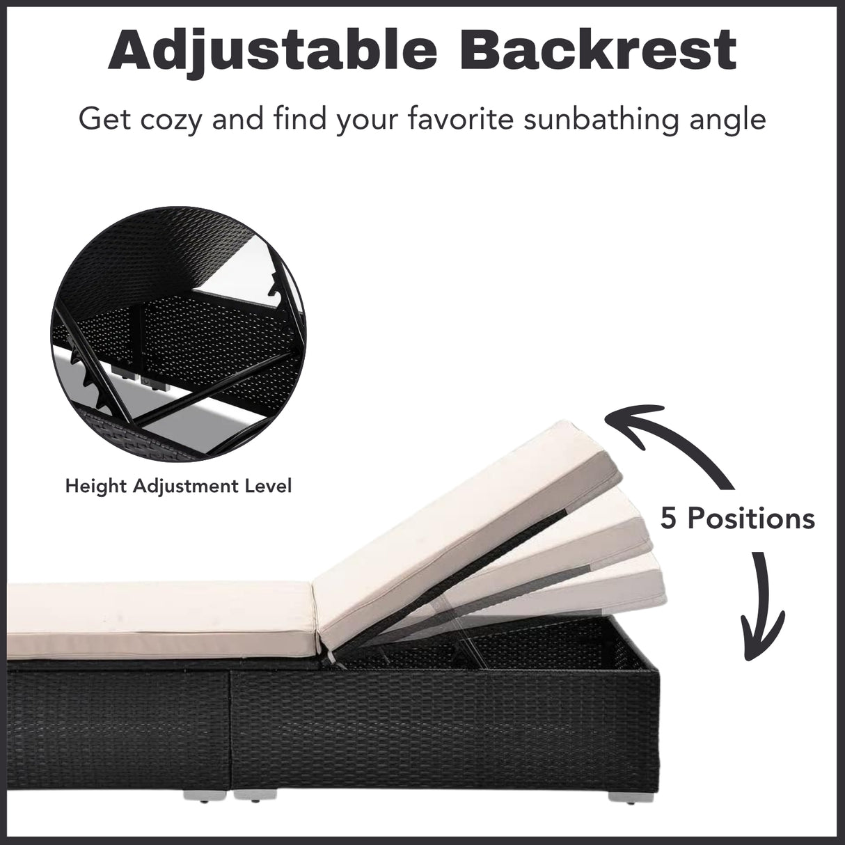 Outdoor Wicker Lounge Chairs Set of 2 With Side Table