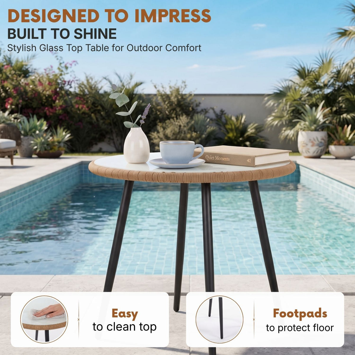 5-Piece Outdoor Rope Patio Dining Set