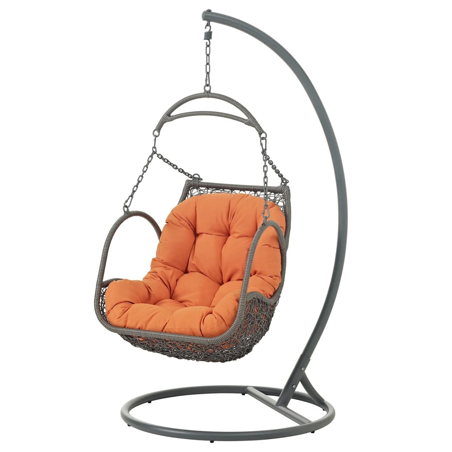 Outdoor Rattan Wicker Hanging Swing Chair with Cushion