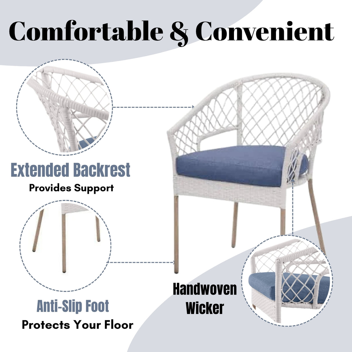 3-Piece Outdoor Rattan Wicker Patio Set