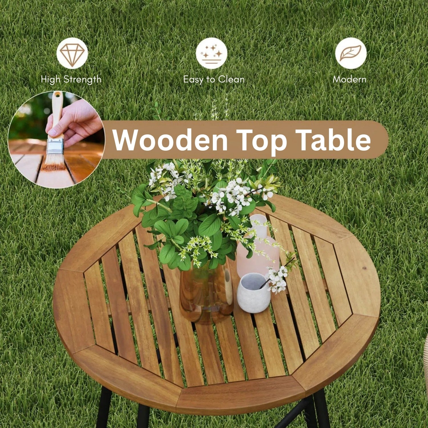 Premium Outdoor Rope Bar Set With a High-Top Round Table