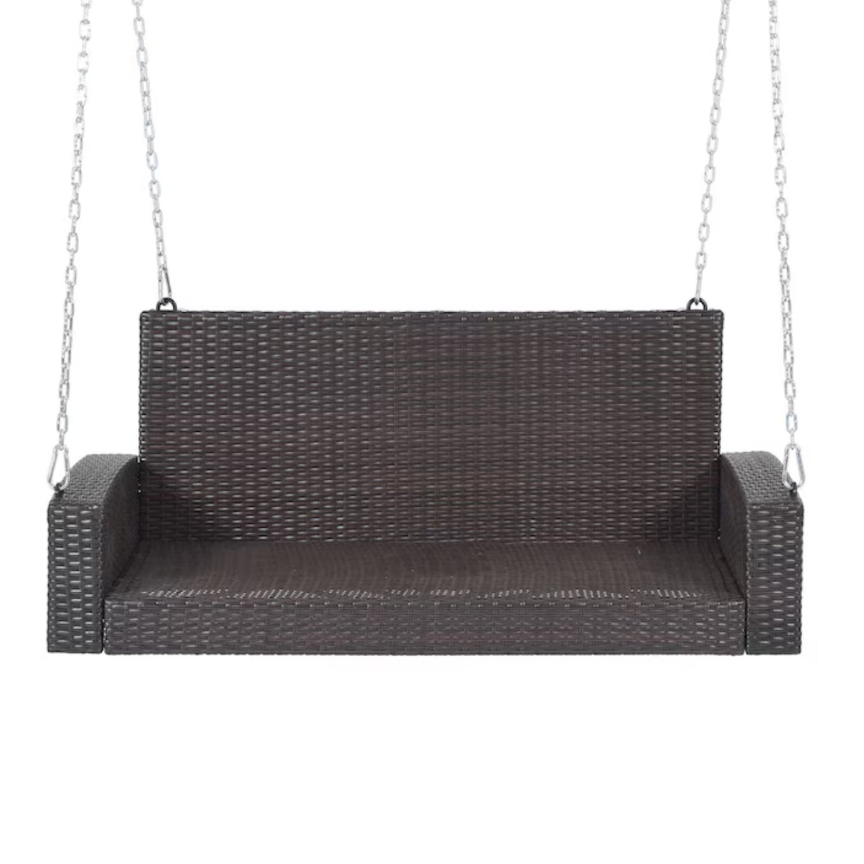 Dark Brown Rattan Wicker Two Seater Sofa Swing