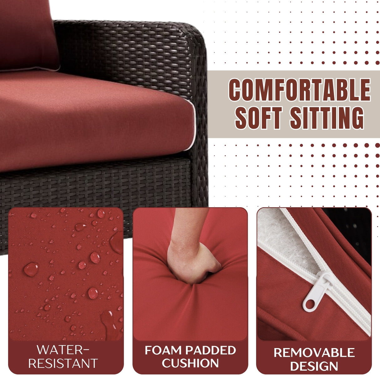 Outdoor Wicker Double Seater Loveseat Sofa