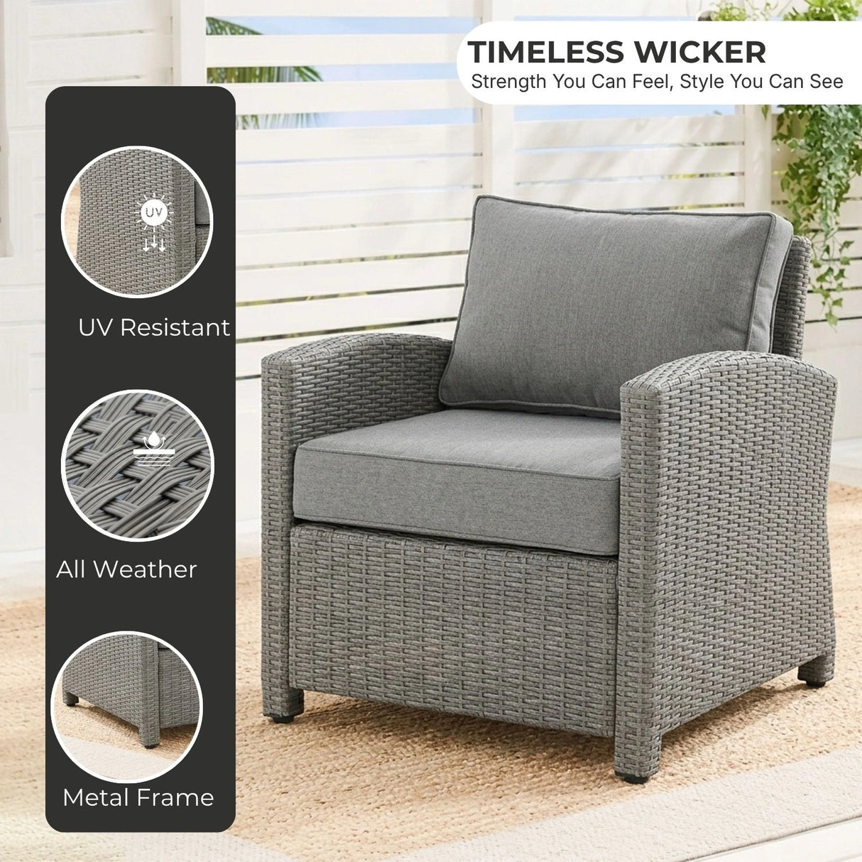 5 Pieces Patio Furniture Set