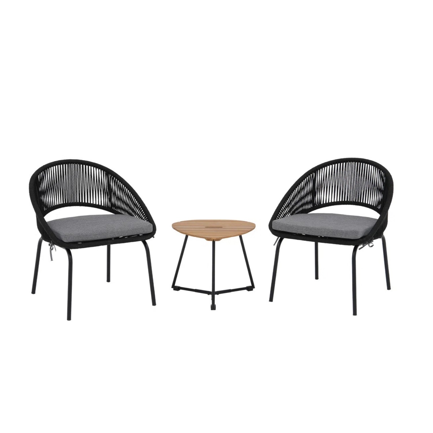 3 Piece Garden Outdoor Rope Patio Set