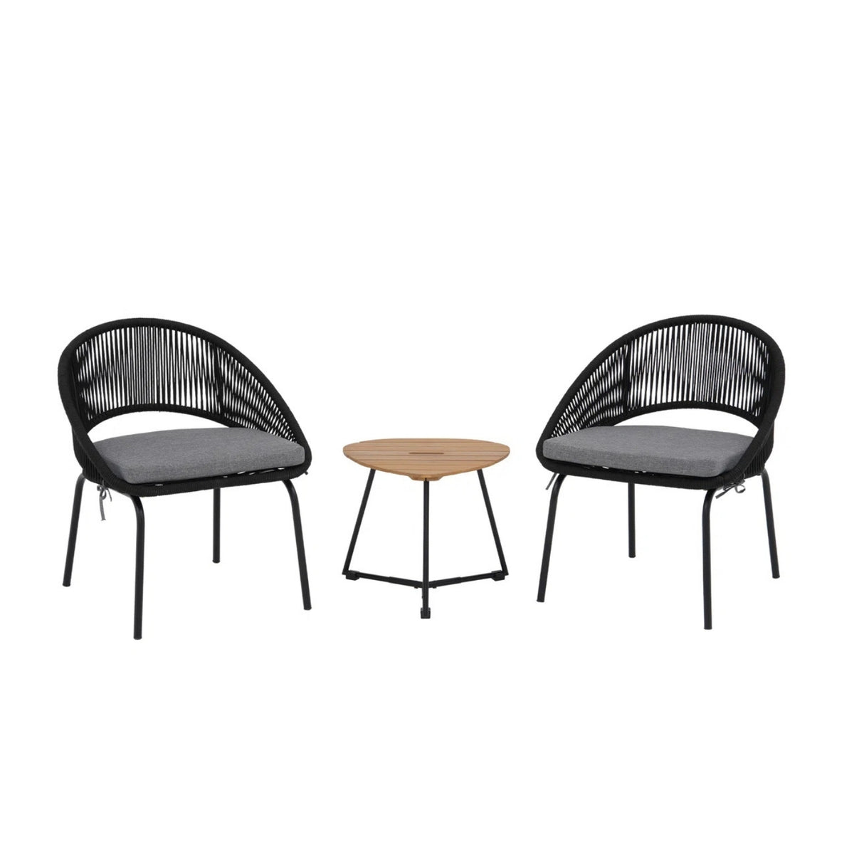 3 Piece Garden Outdoor Rope Patio Set