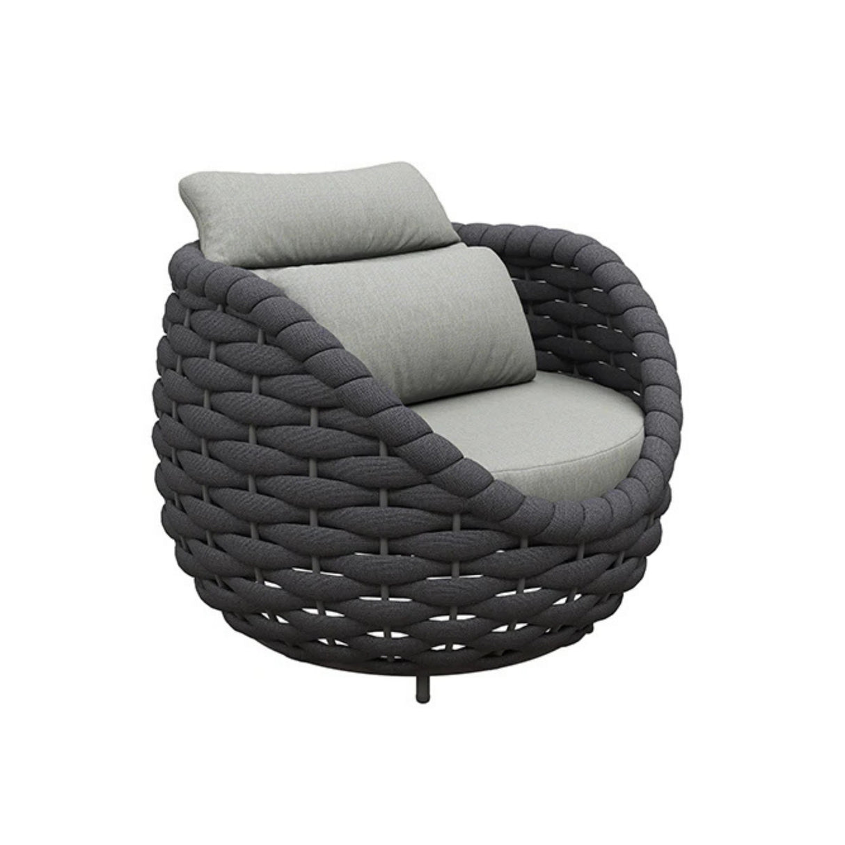 4 Piece Outdoor Rope Sofa Set (Grey & Dark Grey)