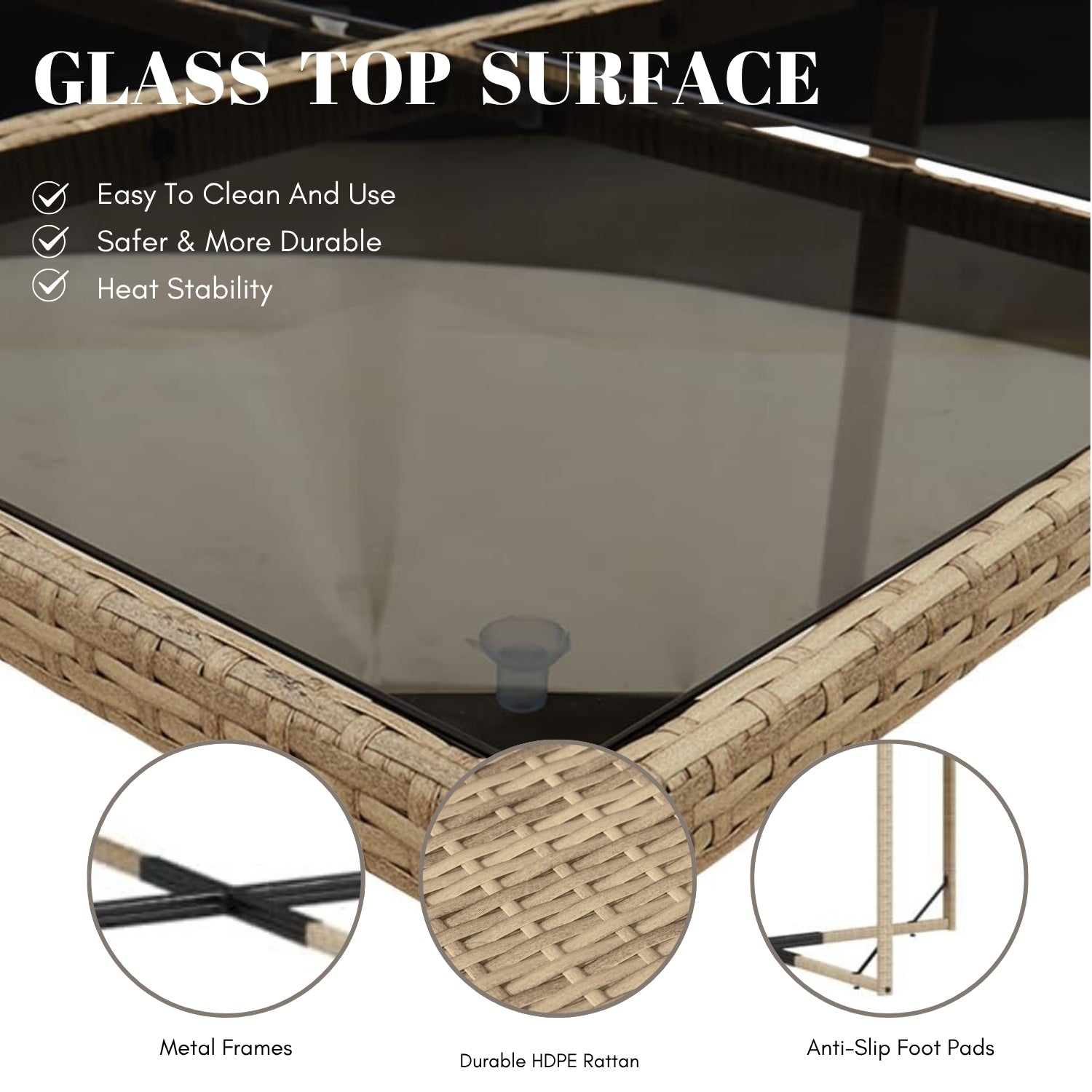 11-Piece Outdoor Rattan Wicker Dinning Set