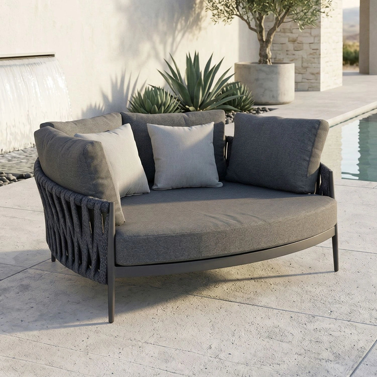 Outdoor Patio Rope Daybed for Garden