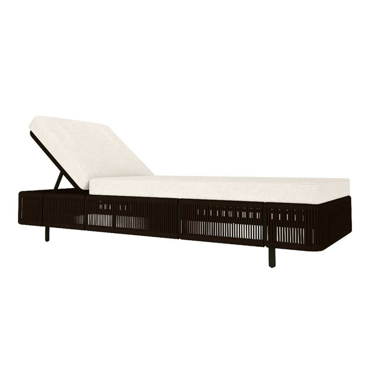 Outdoor Rope Lounger Set of 2 (Brown & White)