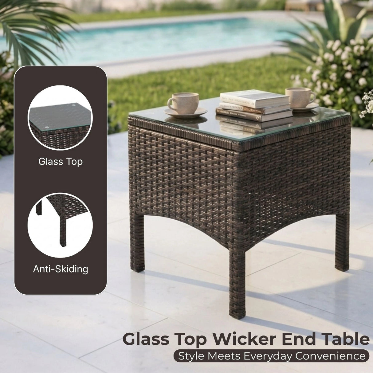 Outdoor Wicker 5-Piece Patio Sofa Set
