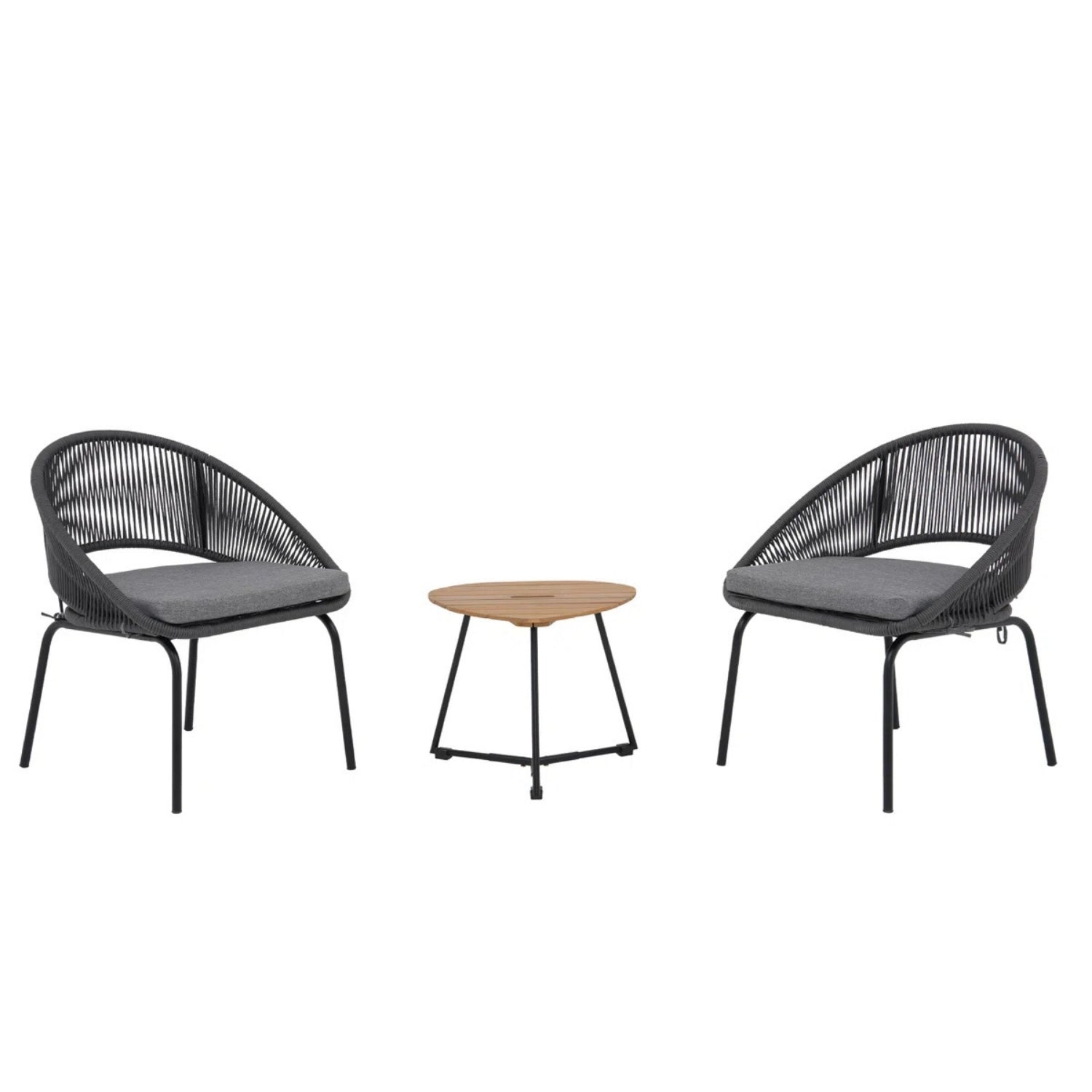 3 Piece Garden Outdoor Rope Patio Set